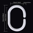 thumbnail image 4 of 36 Pcs Plastic White Shower Curtain Rings Curtain C Rings, 4 of 4