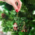 thumbnail image 5 of Lilixerw 26 Letter Christmas Ornament with Santa Claus Pattern,3.15Inch Green Acrylic Xmas Pendant for Xmas Tree Decor,Holiday Party Supplies,Letter Y, 5 of 5