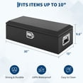 thumbnail image 2 of Diamond Plate Steel Truck Bed Tool Box, Heavy Duty Storage Organizer with Lock Keys & Side Handle for Pickup RV Trailer-Upgrade Black, 2 of 8