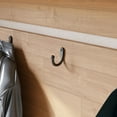 thumbnail image 2 of Renovators Supply Bathroom Hooks 2" Black Wrought Iron Wall Mount Hooks for Hanging Robe, Towel, Hat, w/Screws, 2 of 8