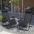 thumbnail image 2 of Vineego Zero Gravity Recliner with Adjustable Pillow - Set of 2 Black, 2 of 8