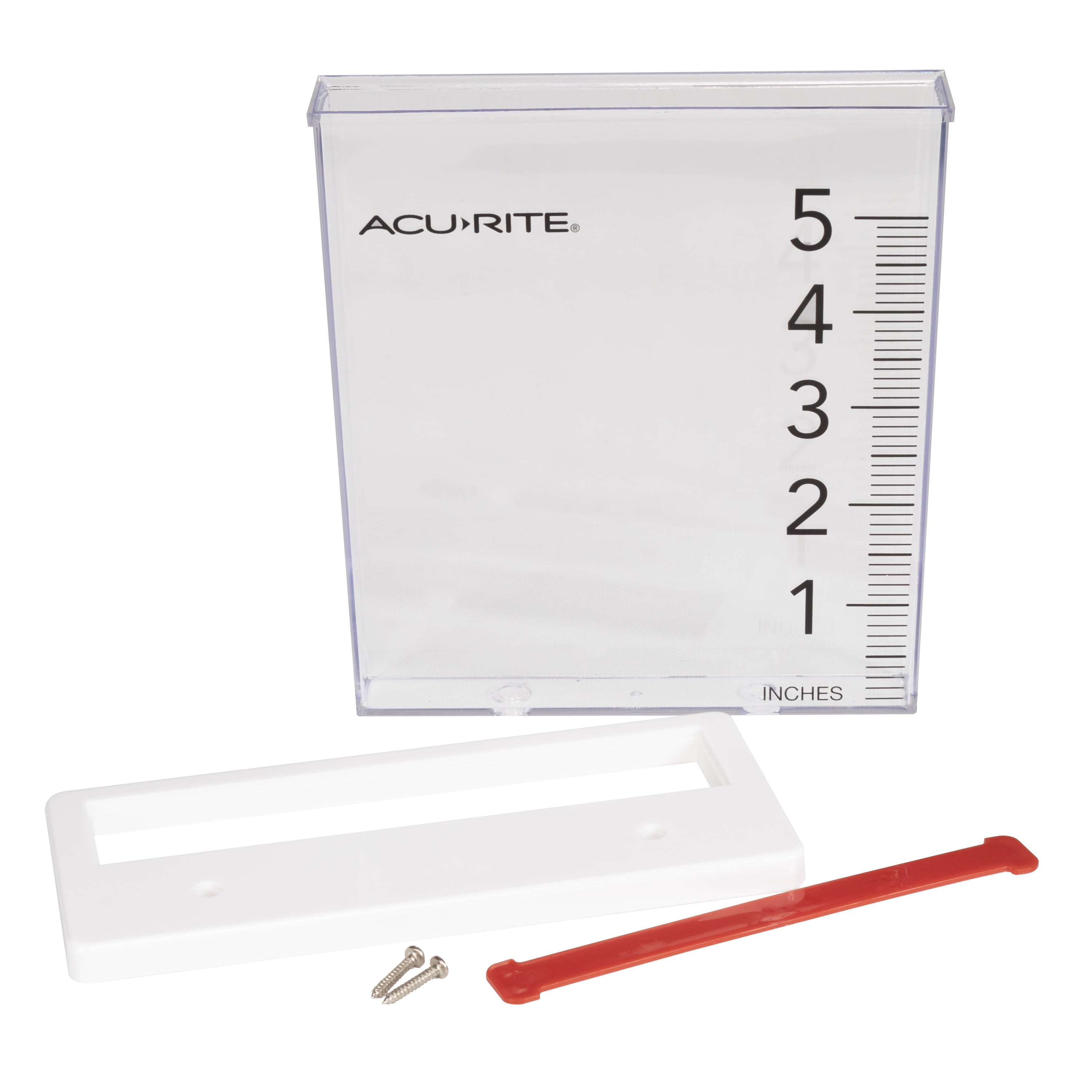 AcuRite Clear Waterfall Plastic Rain Gauge 1.5" x 8" x 9" (5-inch Capacity)