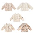 thumbnail image 6 of GYRATEDREAM Toddler Girls Boys Fall Winter Jacket Baby Cotton Long Sleeve Button down Graphic Print Cardigan Coat Unisex Kids Warm Thicken Outwear for 2-9Y, 6 of 6