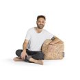 thumbnail image 2 of Gouchee Home Cube Straw Pouf – Faux Hay Bale Bean Bag Footstool with Soft Velvet Cover, Polystyrene Beads Fill, Lightweight & Stylish Seating, Made in Canada, 2 of 6