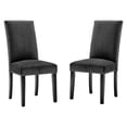 thumbnail image 4 of Modway Palette Dining Side Chair Set of 2 in Black, 4 of 12