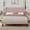 Pink, variant on Yaheetech Upholstered Platform Bed Frame with Channel Tufted Headboard, Queen, Pink