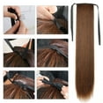 thumbnail image 4 of Travelwant 45/55/65cm Ponytail Extension Long Straight Wrap Around Clip in Synthetic Fiber Hair for Women, 4 of 7