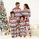 thumbnail image 1 of Conjuntos de pijamas a juego para toda la familia con estampado navideño de renos y copos de nieve (resistentes al fuego), 1 of 5