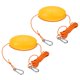 thumbnail image 1 of Uxcell 2 piezas de línea de remolque de flotador de nylon con gancho de acero inoxidable marcador de boya naranja 16 pies, 1 of 6