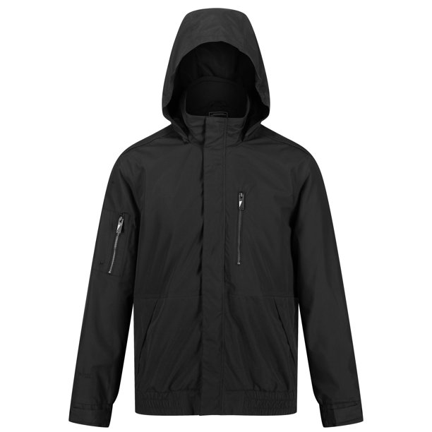 Regatta - Chaqueta Bomber Feelding Lineal para Hombre (Negro)