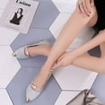 thumbnail image 2 of Ladies sandals,Korean style new women's shoes pointed toe sandals, elegant frosted ladies single shoes(ladies), 2 of 5