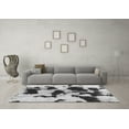 thumbnail image 3 of Ahgly Company Indoor Round Abstract Gray Modern Area Rugs, 7' Round, 3 of 4