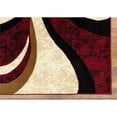 thumbnail image 4 of Princess 5x7  Geometric Swirl Abstract Area Rug 808 in Cream  Burgundy, 4 of 6