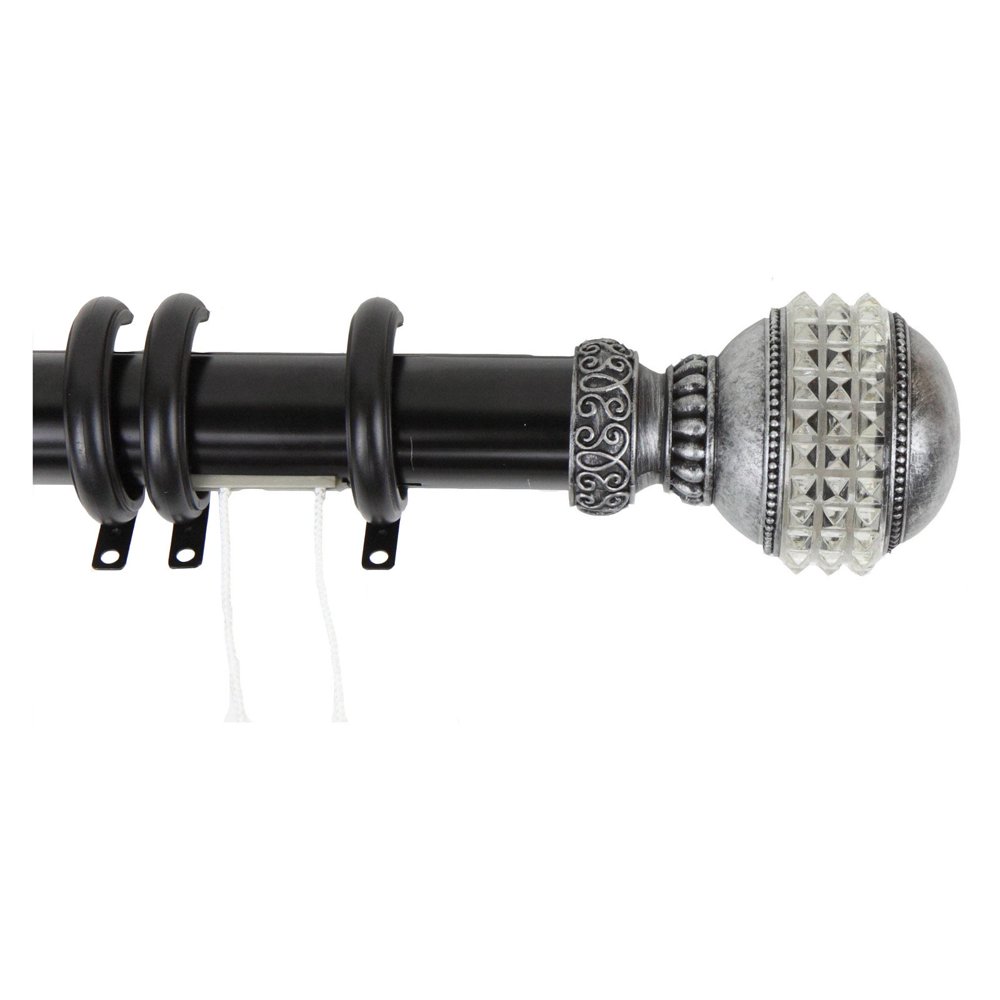 Rod Desyne Decorative Traverse Rod with Rings Gemstone