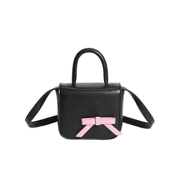 Crossbody Bags Creative Bow Mini Square Bag Women's Crossbody Bag, Black
