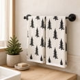 thumbnail image 4 of Clearance 2 Pcs Christmas Tree Hand Towels, Soft Xmas Tree Patterns Towels, Winter for Bathroom Kitchen, Holiday Decorative Bath Dish Towels Set for Decor, Drying, Cleaning, Cooking, 4 of 6