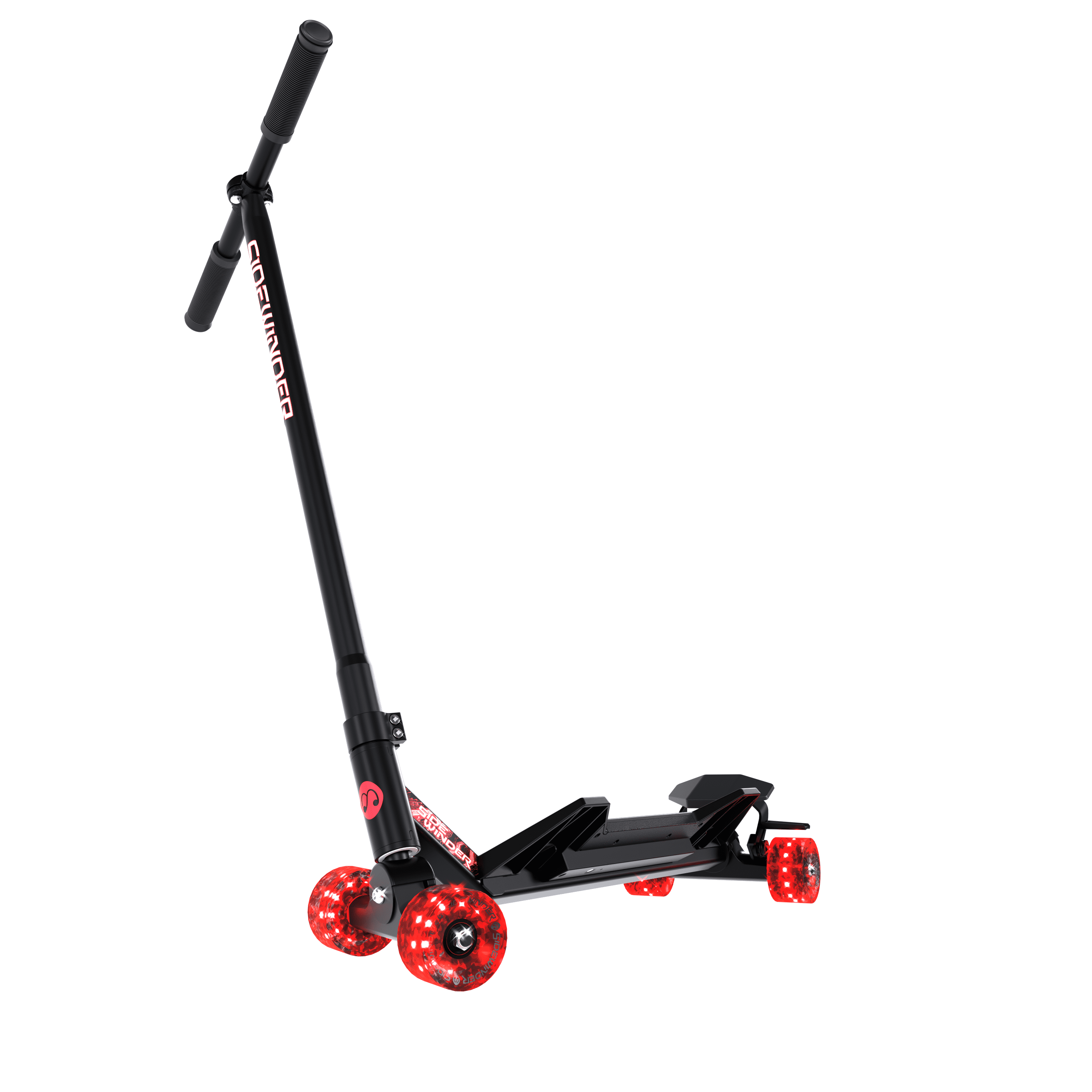 MELO Sidewinder Kids Carving Scooter with 70mm LED Wheels, Ages 5+, Red