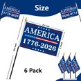 thumbnail image 2 of USA 250th Anniversary Hand Held Flag, Patriotic America 1776 2026 Small Mini Flag on Stick, 5x8 inch Double Sided ,4th of July Decor, 2 of 7