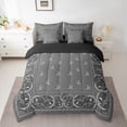 thumbnail image 2 of Castle Fairy Teens Boys Girls Hippie Paisley Bedding Comforter Set 7-Piece,Bohemian Mandala King Bedding Sets,Southwestern Exotic Style Ultra Soft Bed Sheets,Luxury Bedroom Decor,Reversible, 2 of 8