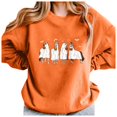 thumbnail image 1 of WEAIXIMIUNG Chandails en Molleton d'Automne Graphiques pour Femmes Quotidien Maison Extérieur Entraînement Manches Longues Col Rond T-Shirt Haut Imprimé Chandail en Molleton Blouse de Rue Mode Urbaine, 1 of 4