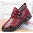 thumbnail image 1 of Botas de algodón con forro polar de invierno para mujer de Beijing antiguo, botas de nieve impermeables de cuero con fondo suave y antideslizante para mujeres de mediana edad y mayores, 1 of 4