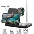 thumbnail image 6 of 4 in 1 Wireless Charger for Apple Product Foldable Fast Wireless Charging Station for Multiple Devices, iPhone 11/11 Pro Max/XR/XS/X Samsung/Apple Watch 6/5/4/3/2/1 SE. Airpods & Apple Pencil, Black, 6 of 7