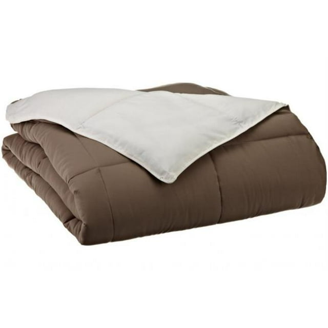 Toute la Saison Down Alternative Réversible Comforter Très Grand-Ivory/Taupe