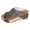 Grey, variant on Womens Platform Sandals Splice Leather Open Toe Cork Wedges with Arch Support Memory Foam Slip on Casual Slides Beige Size 9