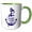 Green/White, variant on 3drose, All I Need Is Vitamin Sea Banner on Anchor, 11oz Two-tone Blue Mug
