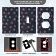 thumbnail image 3 of Yayeee Blank Wall Plate Cover 1-Gang 4.5"x2.7" Home Unused Decorative Outlet, Red Fireworks Pattern, 3 of 7