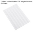 thumbnail image 3 of Unique Bargains Photo Corner Sticker PVC Self Adhesive Picture Mounting Label White 20 Sheets/2040 Pcs, 3 of 5