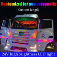 thumbnail image 2 of Luz LED de serpentina para camión de 24 V, luz de ambiente colorida, luz de carreras de autos, luces coloridas para autos por la noche, accesorios para autos, 2 of 4