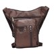 thumbnail image 5 of Bolsa cartuchera al aire libre para hombres y mujeres con cierre de cremallera y correa ajustable para la pierna Marron oscuro, 5 of 8