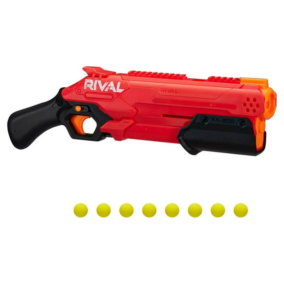 Nerf Rival Takedown XX-800 Blaster -- Pump Action, Breech-Load, 8-Round Capacity, 90 FPS, 8 Nerf Rival Rounds, Team Red