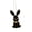 Black, variant on Easter Hanging Decoration Bunny Shaped Iron Pendant with Ropes Vintage Easter Tree Decoration Metal Rabbit Pendant Farmhouse Spring Ornaments Easter Decor for Tree Home Party