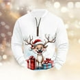 thumbnail image 2 of Birdeem Men's Christmas Sweater, Thick Thread Half High Collar Zipper Top, 2 of 5