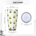 thumbnail image 4 of Susaid Avocado of a Hear Print 20oz Car Cup,Insulated Coffee Cup Fully Spill Proof Travel Coffee Mug, Stainless Steel Tumbler for Work Home Outdoor Car-Without Straw, 4 of 8