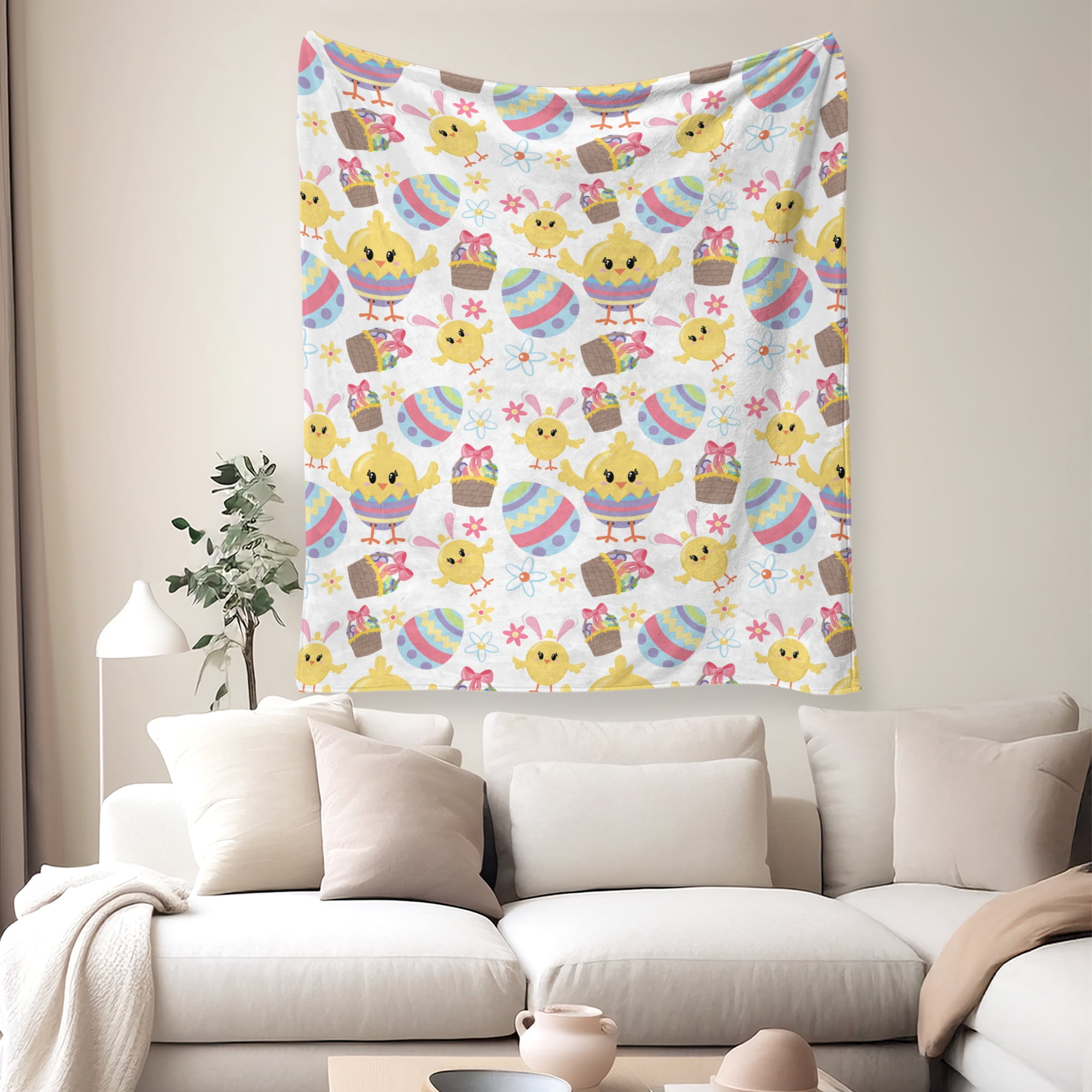 Easter Throw Blanket, Warm Fleece Flannel Bed Blanket, Lightweight Easter Blanket for Sofa Bed Couch 30"x40"