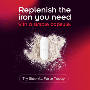 SiderAL® Forte Iron Supplement with Vitamin C, Maximum Absorption, Deficiency, 30 Capsules