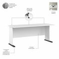 thumbnail image 2 of Studio A 72W L Shaped Gaming Desk with Storage in White - Engineered Wood, 2 of 7