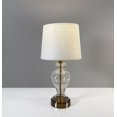 thumbnail image 3 of Brass Glass Urn Table Lamp- Crinkle Paper Shade, 3 of 5