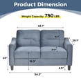 thumbnail image 6 of Small Chenille Loveseat – Comfortable Sectional Couch for Living Room, Bedroom, Office, Modern Design, 6 of 10