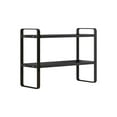 thumbnail image 2 of Oggfader 2 Tier Desktop Shelf Organizer, Sturdy Wood & Metal Small Desk Shelf with Raised Edge for Home Office Computer Desk, Black, Easy Assembly, 2 of 6
