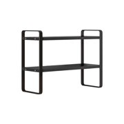 Double Tier Desktop Storage Shelf Student Desk Organizer Office Computer Cabinet Multi-Layer Organizer for Books and Stationery Space Saving Home Study Room Furniture