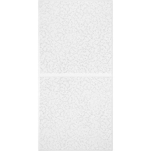 Armstrong 2x4 Sahara Scored Acoustic Mineral Fiber Ceiling Tiles for Suspended Ceiling Grids, 8-Tiles per Pack, White