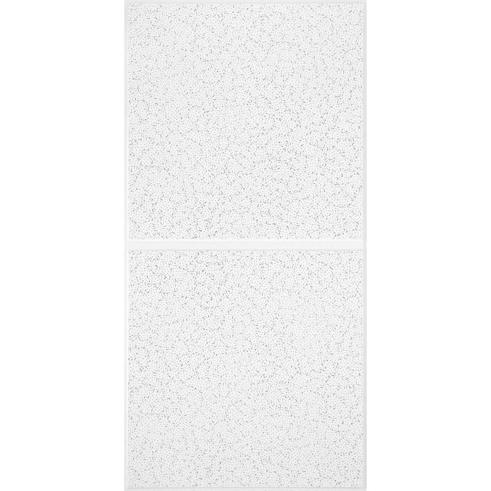 Armstrong 2x4 Sahara Scored Acoustic Mineral Fiber Ceiling Tiles for Suspended Ceiling Grids, 8-Tiles per Pack, White