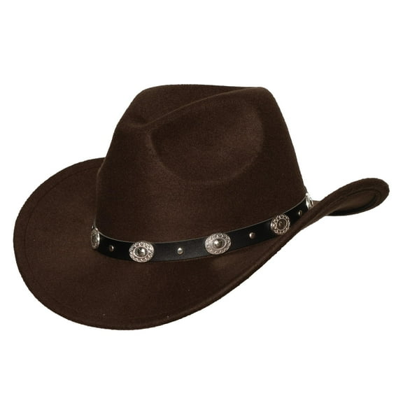 UNDERWRAPS Cowboy Hat for Women and Men - Western Mens Cowboy Hat Bull Horns, Suede Hats for Women, Wide Brim Cowboy Hat Halloween Costume, Cowgirl Felt Cowboy