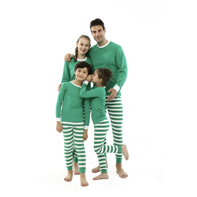 Elowel Family Matching Christmas Pajamas - Striped Pajama 2-Piece