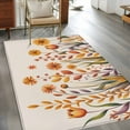 thumbnail image 3 of Fall Flowers Kitchen Runner Rug 2.7x5 Washable Runners for Hallway Non Slip Country Watercolor Floral Herbs Plants Large Area Rug Indoor Floor Carpet for Bathroom Laundry Entryway Bedroom Living Room, 3 of 8
