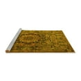 thumbnail image 2 of Ahgly Company Machine Washable Indoor Round Animal Yellow Traditional Area Rugs, 8' Round, 2 of 4